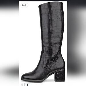 ECCO NWOB Womens Sculpted Luxury 55mm Tall Reptile Print Boots Size 11-11.5